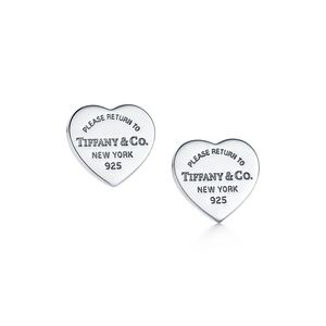 Return To Tiffany Heart Tag Stud Earrings